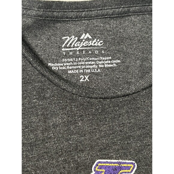 LA Lakers NBA Champions 2020 Shirt Men’s 2XL Black Long Sleeve Majestic Threads - Picture 7 of 8